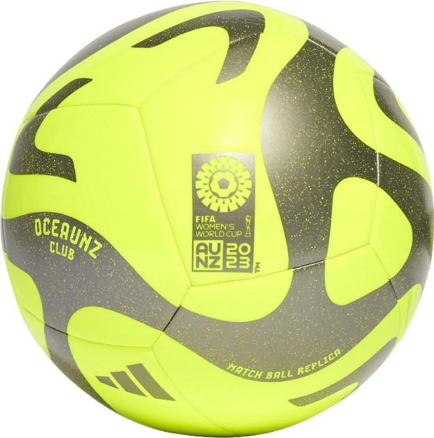 Футбольний м'яч Adidas Teamwear Oceaunz Club Ball HZ6932 розмір №4 жовто-сірий (4065432819503) - зображення 2