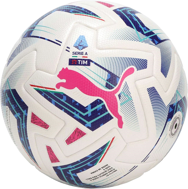 Футбольний м'яч Puma Orbita Serie A FIFA Quality Pro 84114 01 розмір №5 Білий-блакитний-рожевий (4099683457092) - зображення 1