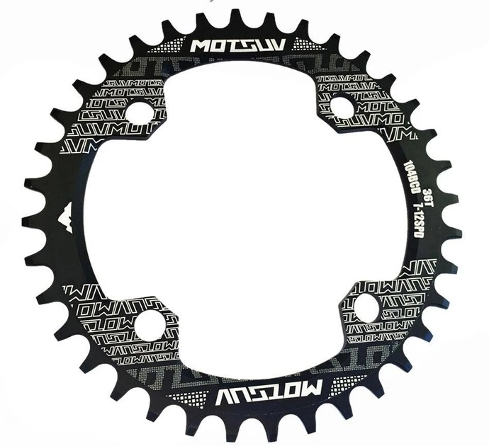 Зірка шатунів Motsuv narrow wide 36T чорна, 96 bcd – фото, відгуки