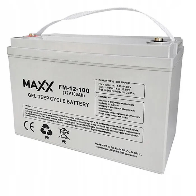 Гелевый аккумулятор Maxx FM-12-100 Gel Deep Cycle Battery 12V 100Ah - изображение 1