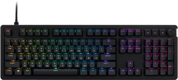 Клавиатура проводная HyperX Alloy Rise PBT HX Red USB Black (7G7A3AA) - изображение 1