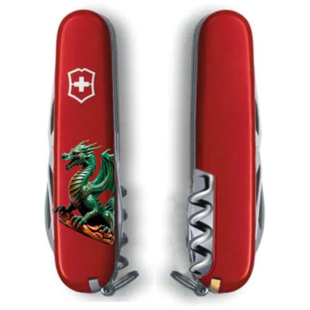 Ніж Victorinox Spartan Zodiac 91 мм Зелений дракон на дереві (1.3603_Z3350u) - зображення 1