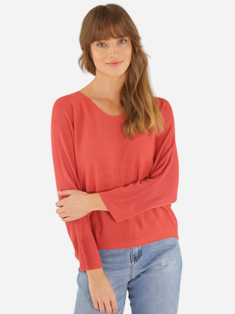 Sweter damski elegancki Unisono 29-2055 Bord3126 One Size Czerwony (5906140595572) - obraz 3