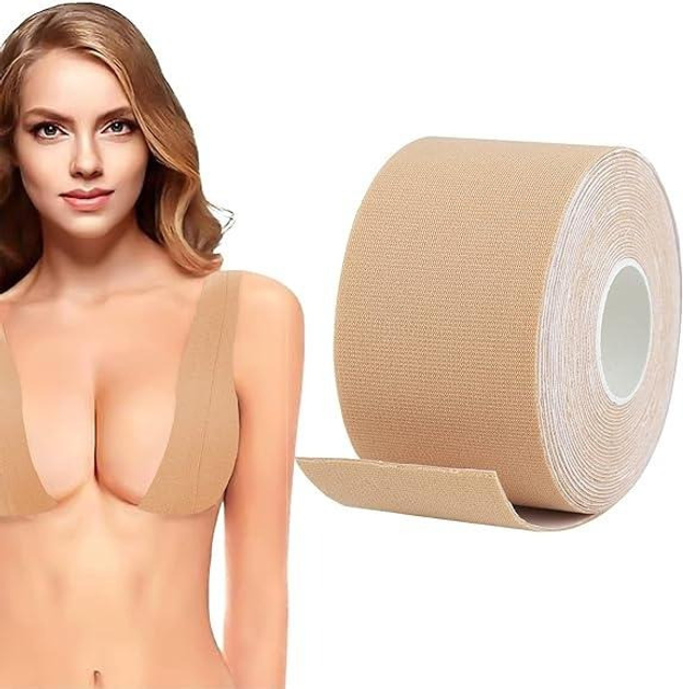 Тейп лента для поддержки-подъема бюста Kinesiology Tape кинезио тейп для подтяжки и коррекции груди Beige (GT8042) - изображение 1