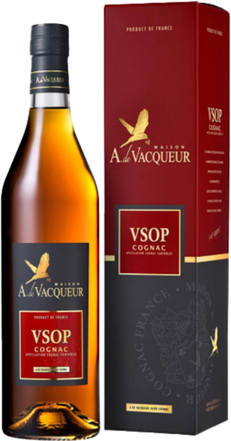 Коньяк Maison A. de Vacqueur Cognac VSOP 5 лет выдержки 0.7 л 40% в подарочной упаковке (3760305860200) - изображение 1