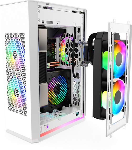 Корпус 1stPlayer UN1-3F2-W-WH White 750W (UN1-3F2-W-WH&PS-750SFX) - зображення 3