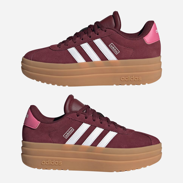 Підліткові кеди для дівчинки adidas VL Court Bold J IH4780 40 Бордові (4067889243504) - зображення 2