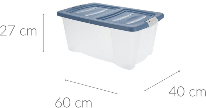 Pojemnik Storage solutions na kółkach niebieski 39 l (5902973430066) - obraz 2