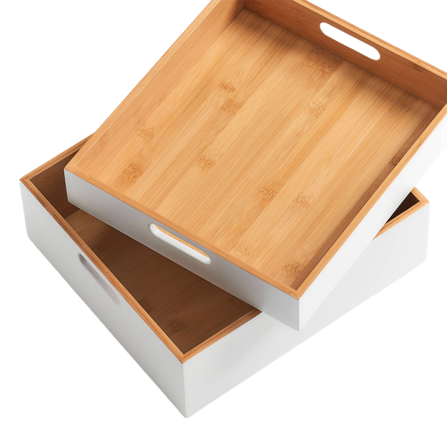 Pojemnik do przechowywania Zeller z bambusa 30 x 27 x 10.5 cm (4003368133591) - obraz 3