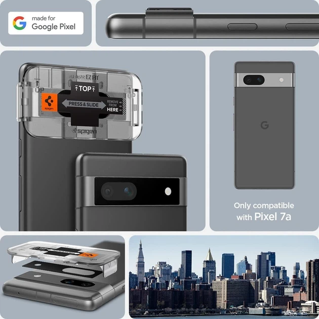 Захисне скло Spigen для камери Pixel 7a - EZ Fit Optik (2шт), Black (AGL05970) 4773879 - зображення 3