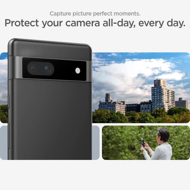 Захисне скло Spigen для камери Pixel 7a - EZ Fit Optik (2шт), Black (AGL05970) 4773879 - зображення 7