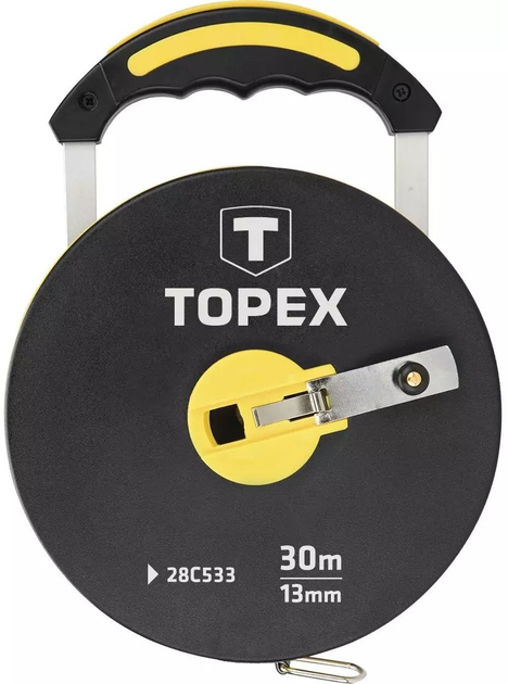 Рулетка TOPEX 30 м х 13 мм з скловолокна 28C533 (5902062285331) - зображення 1