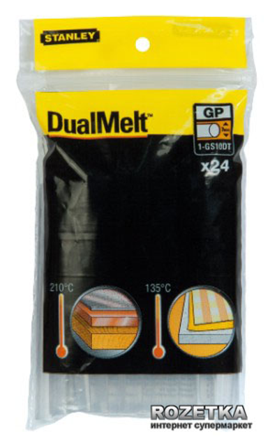 Клейові стрижні Stanley DualTemp 7 х 100 мм 24 шт (1-GS10DT) - зображення 2