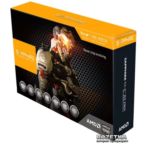 Видеокарта Sapphire PCI-Ex Radeon R9 290X Tri-X OC 4096MB DDR5