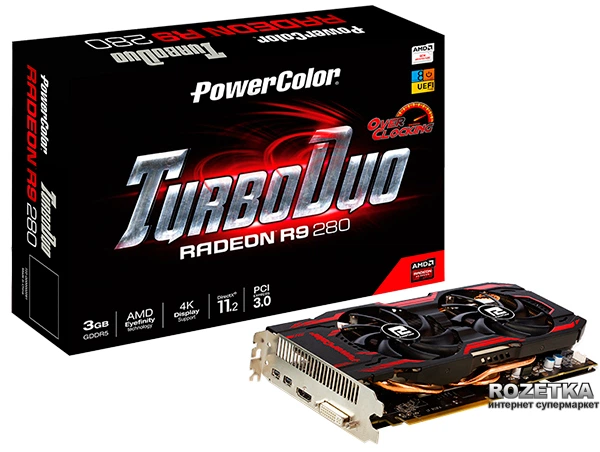 Powercolor Xfx R9 280 Видеокарта PowerColor PCI-Ex Radeon R9 280