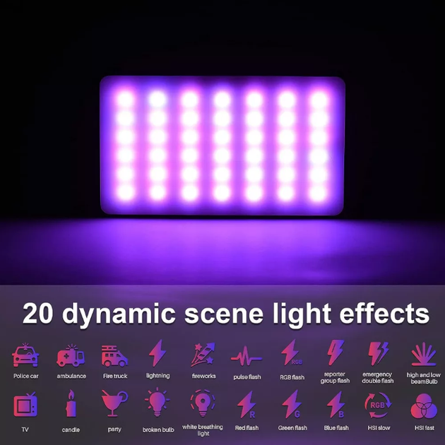 Накамерный видеосвет Grand W140 — LED RGB - Фото 4 Накамерный видеосвет Grand W140 — LED RGB - изображение 4
