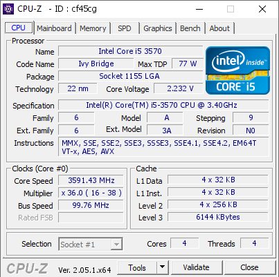 Процессор Intel Core I5-3570 s1155 Б/У - изображение 2
