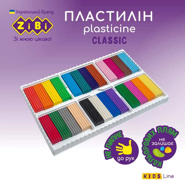 Пластилин ZiBi Classic 24 цвета 480 г (ZB.6236) – фото, отзывы