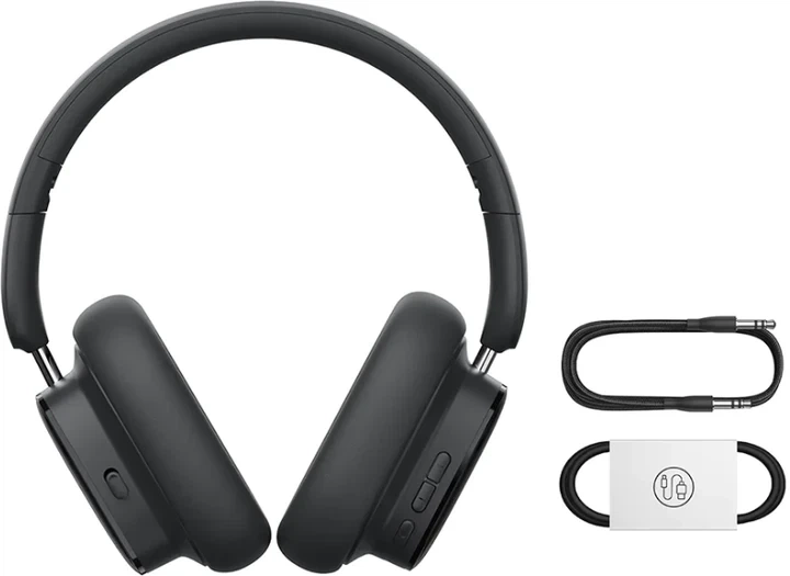 Бездротові накладні Bluetooth навушники Baseus Bowie H1i Black (A00050402113-00) - зображення 6