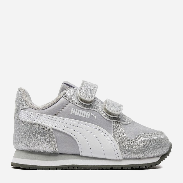 Buty sportowe dziecięce dla dziewczynki Puma Cabana Racer Glitz V Inf 37098601 27 Srebrne (4060981817598) - obraz 1