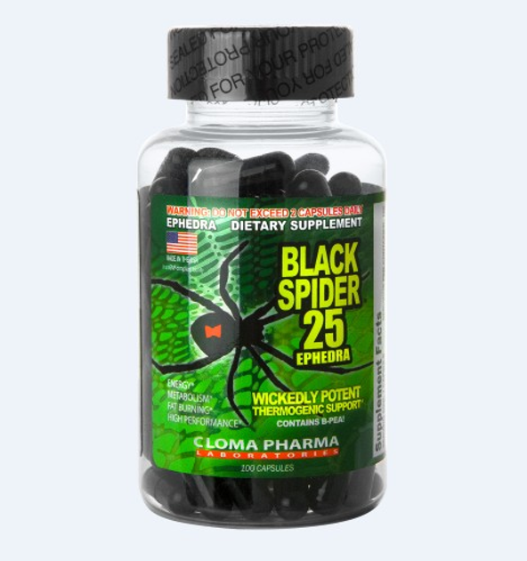 Жиросжигатель Cloma Pharma Black Spider 100 капсул – фото, отзывы ...