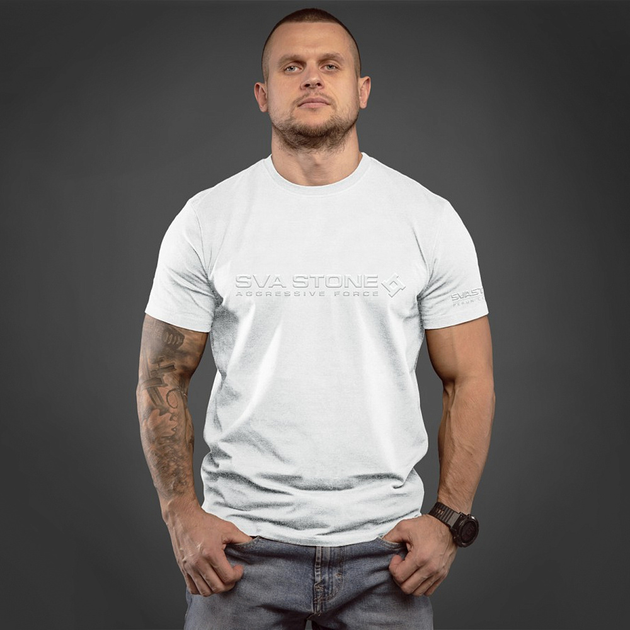 Футболка SvaStone Logo white 2XL - зображення 1