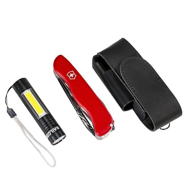 Комплект Нож Victorinox Work Champ 0.8564 + Кожаный чехол + Фонарь - изображение 6