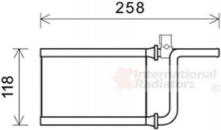 Радиатор печки Van Wezel 32006254 Mitsubishi Pajero MR500698 - изображение 2