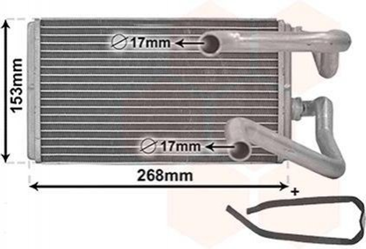 Радиатор печки Van Wezel 32006259 Mitsubishi Lancer, Outlander, ASX; Citroen C4 6448S1, 1610544580, 7801A986 - изображение 1