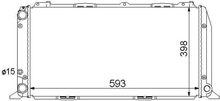 Радіатор охолодження двигуна STARLINE AIA2047 Audi 80 893121253A - зображення 1