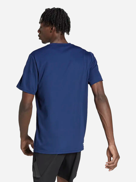 Koszulka sportowa męska Adidas Train Essentials 3-Stripes Training Tee IB8152 XXL Granatowa (4065432978187) - obraz 2