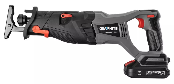 Pilarka szablowa akumulatorowa Graphite Energy+ 18V 58G096 bez akumulatora i ładowarki (5902062065421) - obraz 5