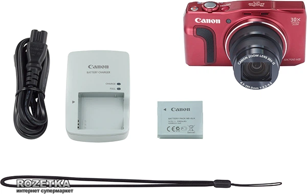 Фотоапарат Canon Powershot SX700 HS IS Red c Wi-Fi (9339B013