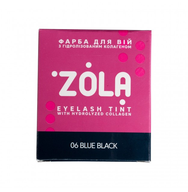 Краска для бровей с коллагеном в саше (сине-черная) + окислитель Blue Black 06 Zola 5 мл - Фото 2 Краска для бровей с коллагеном в саше (сине-черная) + окислитель Blue Black 06 Zola 5 мл - изображение 2
