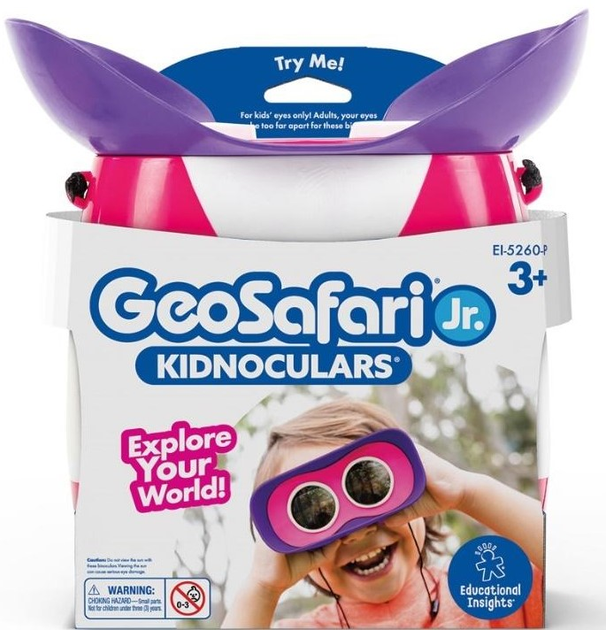 Ігровий набір Learning Resources GeoSafari Jr. Бінокль 2x Розовий (0086002006318) - зображення 2