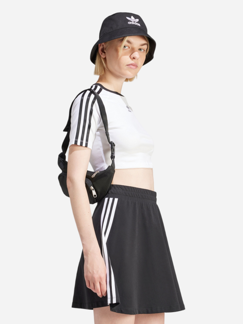 Koszulka bawełniana sportowa krótka damska Adidas 3Stripes Baby IP0662 L Biała (4066757229107) - obraz 3