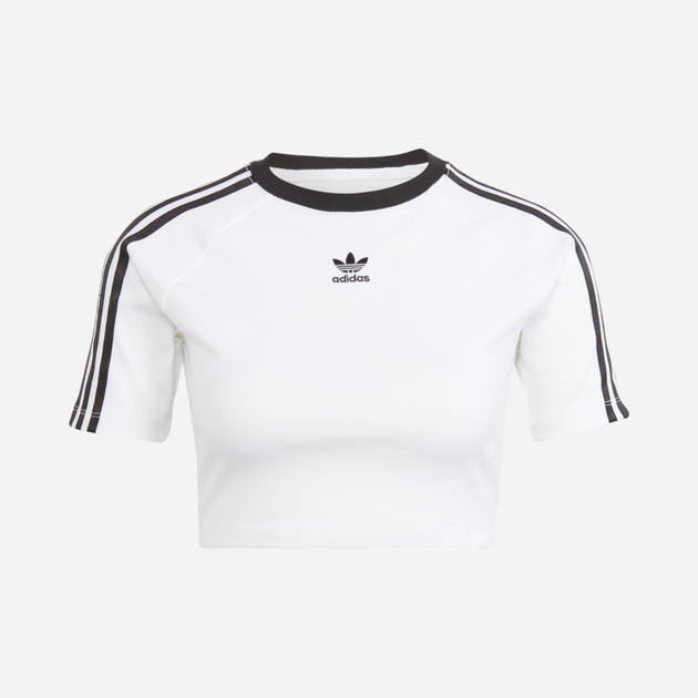 Koszulka bawełniana sportowa krótka damska Adidas 3Stripes Baby IP0662 M Biała (4066757229237) - obraz 4