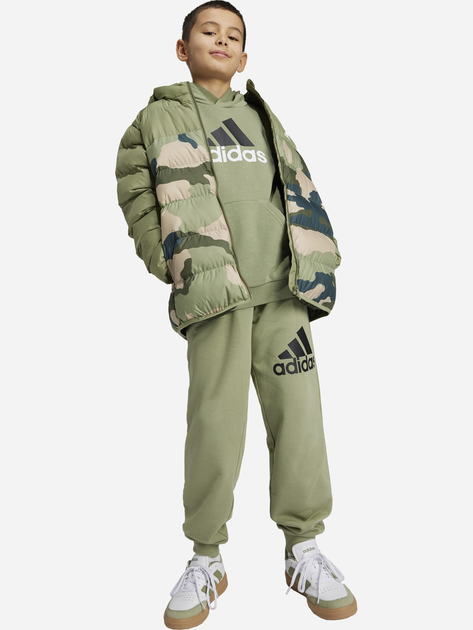 Акція на Підліткова демісезонна куртка для хлопчика Adidas J Sd Aop Jkt IW0545 176 см Зелена від Rozetka