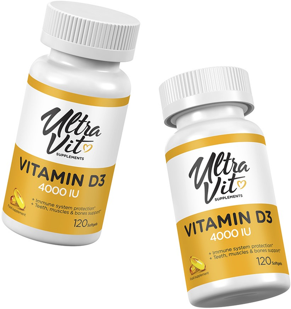 Харчова добавка Ultra Vit Vitamin D3 4000 IU 120 капсул (5060730361234) - зображення 4