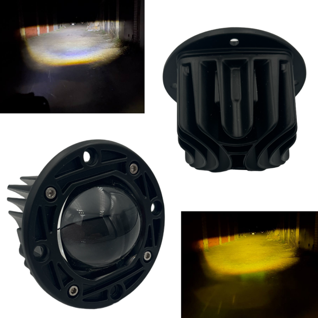 Led дополнительная Mini фара/линза на авто, мотоцикл, мопед, с функцией ...