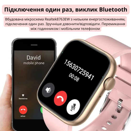 Смарт-часы женские с фитнес трекером и мониторингом серцевого ритму, с двумя ремешками - изображение 4