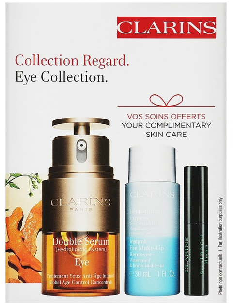 Zestaw kosmetyków Clarins Eye Collection Kit serum pod oczy 20 ml + tusz do rzęs 3 ml + płyn do demakijażu oczu 30 ml (3666057144608) - obraz 1