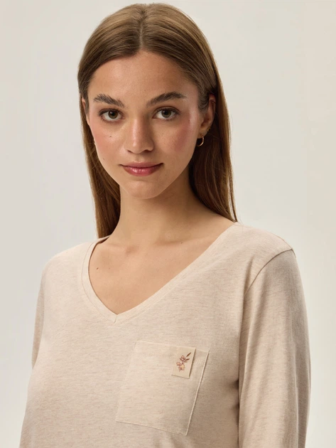 Piżama damska z długimi spodniami i długim rękawem Henderson 41874-80X M Beżowa (5903972330463) - obraz 5