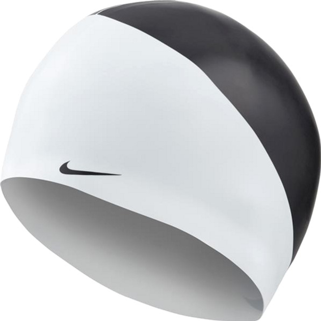 Шапочка для плавання Nike Os Slogan NESS9164-001 Біло-чорна (5057764223928) - зображення 1