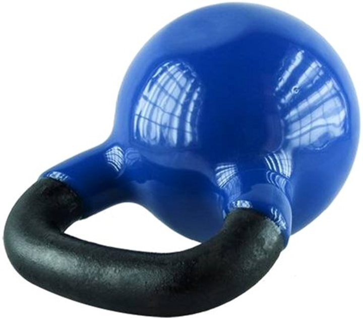 Kattlebell HMS żeliwny pokryty winilem 10 kg Niebieski (5907695537567) - obraz 4