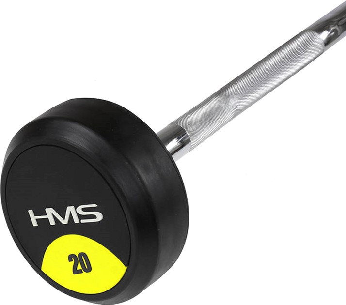 Sztanga HMS gryft stały łamany 20 kg Czarna (5907695509144) - obraz 4