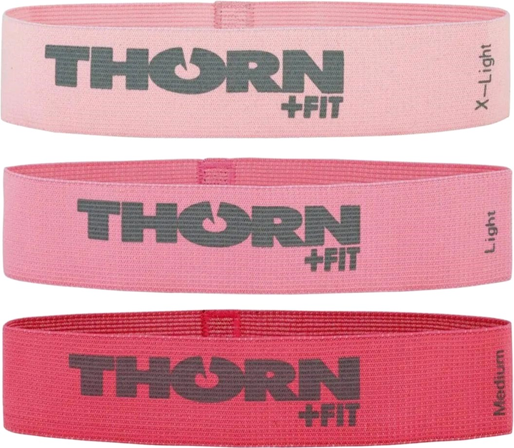 Zestaw gum do ćwiczeń Thorn Fit Lady resistance textile band set 3 szt (5902701521882) - obraz 1