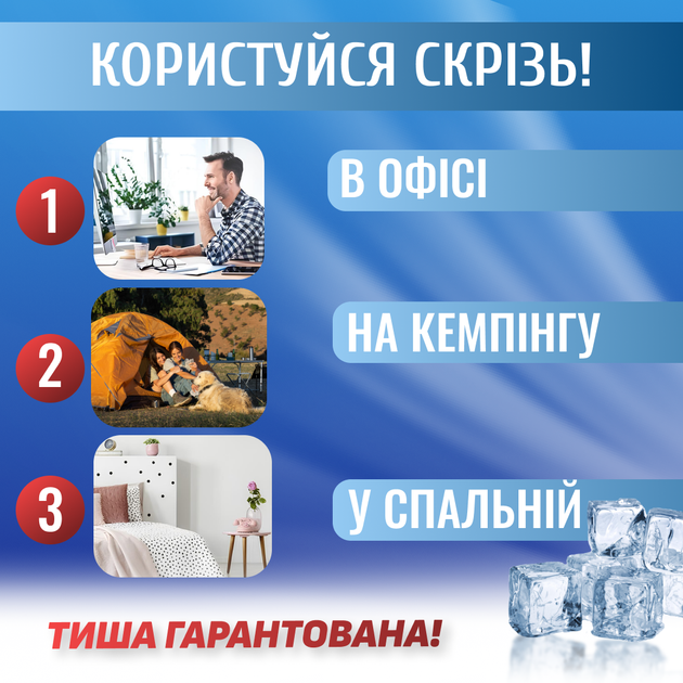 Портативний охолоджувач повітря Arctic Cool Ultra-Pro для приємної прохолоди вдома та в офісі міні кондиціонер з водяним охолодженням холодним зволоженням двома швидкостями USB живленням регулюванням потоку повітря та тихою роботою - Фото 6 Портативний охолоджувач повітря Arctic Cool Ultra-Pro для приємної прохолоди вдома та в офісі міні кондиціонер з водяним охолодженням холодним зволоженням двома швидкостями USB живленням регулюванням потоку повітря та тихою роботою - изображение 6