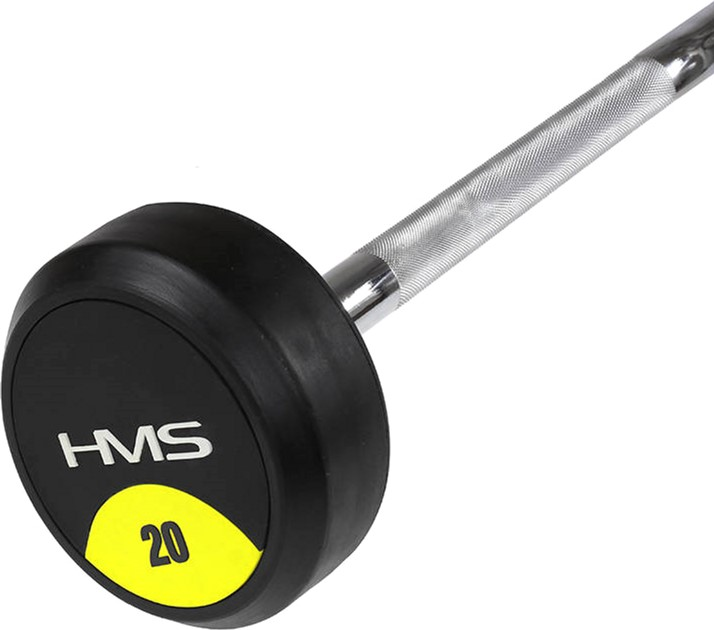 Штанга HMS фіксована штанга 20 кг Чорна (5907695509014) - зображення 5