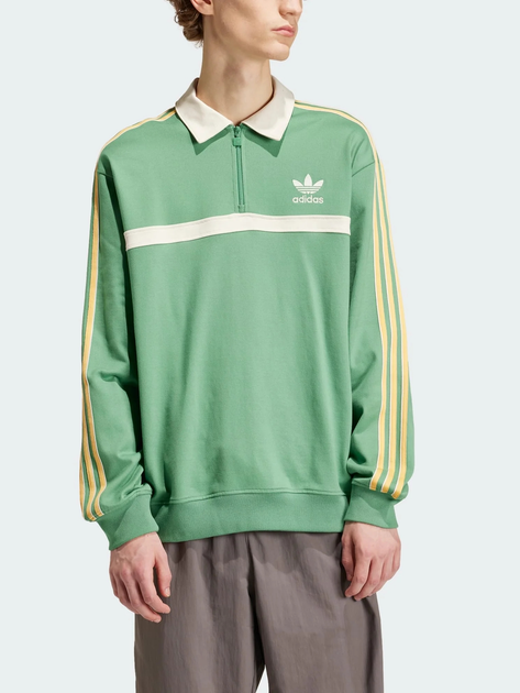 Поло довге чоловіче adidas IS4364 L Зелене (4066757694011) - зображення 1